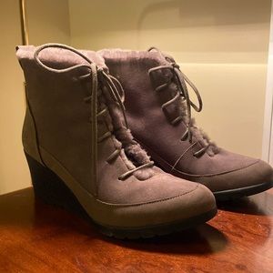 Waterproof UGG wedge boots.